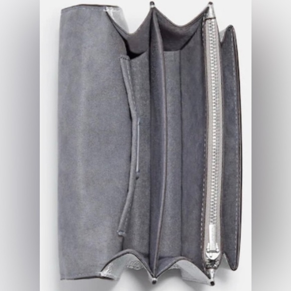 Coach Mini Klare Metallic Silver Shoulder Bag - Picture 4 of 6